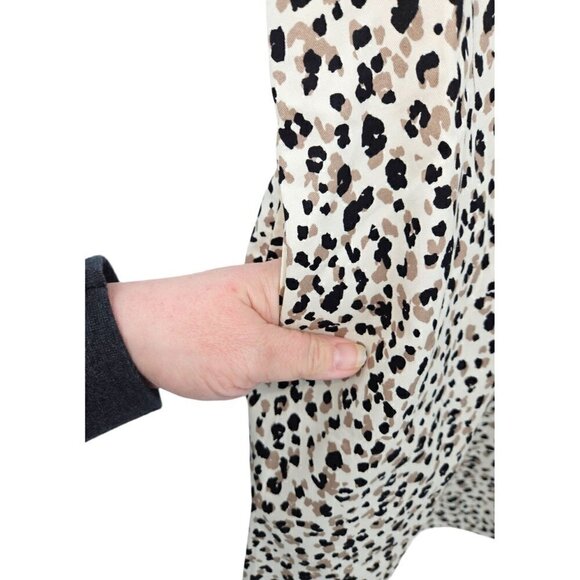 Who What Wear Shirt Dress Sz Small Button Down Cheetah Animal Print Pockets NEW - Picture 8 of 13